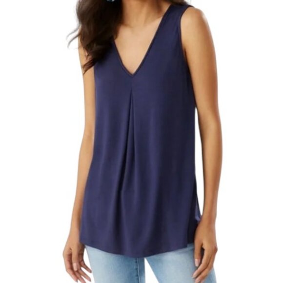 Tommy Hilfiger navy blue sleeveless V-neck tank top size M - Picture 1 of 7